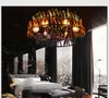 Modern industrial chandelier Nordic loft Pendant Lamp Creative Feather Ceiling Droplight for bars and restaurants