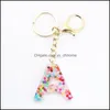 Keychains Fashion AessoriesKeyChains Cute Letter Pendant Harts Key Chains Rings for Women Car Acrylic Glitter Keyring Holder Charm Bag Coupl Coupl Coupl