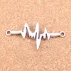 75pcs Antik Silver Bronze Plated EKG Link Connector Charms Pendant DIY Halsband Armband Bangle Fynd 40 * 20mm