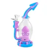 silicone bangs eau bong champignon main pipe pipes dab rig barboteur porte-cigarette tabac narguilé