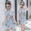 Kids Dresses Teen Children Girls Butterfly Ruffler Off Shoulder Tulle Princess Dresses Girls Beach Party Dress Children Clothing Q0716