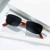 Luxusdesigner Hochwertige Sonnenbrille 20% Rabatt auf halb Holzbein kleiner Rahmen optischer Brillen Rahmen