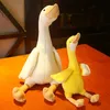 40/50/60cm Big Plush White goose Toy Giant SIze Pink Duck Sky Long Neck Goose Lifelike Water animal Doll toys for Kids Birthday H1025