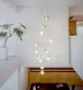 새로운 현대 샹들리에 실내 조명 계단 LED 거실 크리스탈 공을위한 샹들리에 샹들리에 로프트 주방 조명 광택