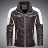 Men's Faux Leather Jacket 2021 Winter Warm Fleece Fur Autumn Motorcycle Bomber Male Moto Equipment Husband Black Biker Coat Men P0813