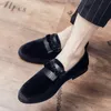 Luxury Designer Men's High-end Suede Gentleman Flats Leather Shoes Fashion Charm Pageant Wedding Dress Prom Footwear