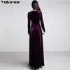 Höst Vinterklänning Kvinnor Elegant Casual Långärmad Boll Gown Vintage Velvet Party Sexy Es Plus Size Ukraina 210608