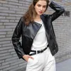 Свободная ПУ искусственная кожаная куртка женщин весна осень мода улица женский классический мото байкер леди базовый пальто верхняя одежда 210520