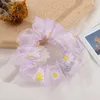 LED leuchtende Blume Haar Seil Scrunchies Zubehör Haarband Pferdeschwanz Halter Kopfbedeckung elastische einfarbige Haarbänder
