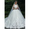 Robe de bal robes de mariée chérie Corset étage longueur princesse robes de mariée perles de dentelle perlée sur mesure WD0010