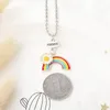 Mode tusensköna regnbåge halsband emalj tecknad barn goda vänner för evigt hängande halsband smycken gåva
