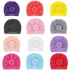 Toddler Baby Boy Girl Solid Knot Hat Beanie Caps Headwraps Accessori per capelli Neonato Moda Elastico Turbante Cappelli Bonnet Bambini