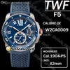 TWF F5 Caliber De Dive W2CA0009 CAL.1904-PS MC Automatyczny Zegarek Mens Super Luminous Ceramic Bezel Dwa Tone Roman Mark Zegarki Gumowe Hello_watch