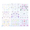 Stickers & Decals 48pcs Nail Water Transfer Sticker Linear Flower Pattern Art Decorations Slider For Manicure Watermark Foils Prud22