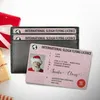 Рождественский подарок Санта-поздравительные открытки 86 * 54 мм Санта-Клаус Смешные водительские удостоверения лицензии Creative Flight Creative Santa Claus