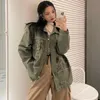 Kurtki damskie damskie dżinsowe kurtka streetwear hip hop panie wydrukowane jean żeńska koreańska wersja luźnej odzieży wierzchniej 2022 Autumn Płaszcz