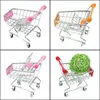 Miniatures Nieuwheid Gag Toys GiftSmetal Mini doen alsof Supermarkt Handcart Winkel Cart Mode Modus Opslag Car Desk Brinquedos de Menina