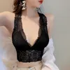 Summer Women Lace Sexy Top Sun Sleeveless Solid Tops Unpadded Bralette Bra Bustier Club Crop Tank 210604