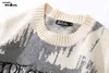 Унисекс Y2K готический аниме свитер мужской улицы пуловер осень ретро негабаритные цифровые трикотажные хараджуку мужчин графический свитер 211221