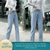 Vintage High Waist Tassel Jeans Plus Storlek Straight Leg Streetwear Spring Boyfriend Ankle Women Pants 210428