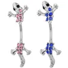 D0743 Snöblomma Mix Colors Belly Navel Button Ring012346389546