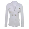 Hoge kwaliteit Mode Star Style Designer Blazer Dames Gold Buttons Double Breasted Plus Size S-5XL 211006