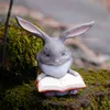 Everyday Collection Bunny Rabbits resin miniatures fairy garden Ornament craft bonsai home decor Easter Day gift 210727