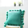 Cushion/Decorative Pillow 31 Knit Cushion Cover Pure Color Acrylic Ball Tassel Sofa Bed Room Textile Adult Child Lover Beauty Home Dector