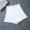 Branco preto estiramento terno shorts mulheres mini femme curto calças de cintura alta elegante perna larga verão c5378 210714