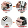 Stainless Steel Manual Salt Pepper Mill Grinder Seasoning Bottle Glass Kitchen Accessaries Tool k03