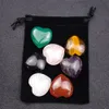 느슨한 심장 reiki 일곱 차크라 치유 천연 돌 tumbled 불규칙한 연마 록 석영 요가 에너지 구슬 장식