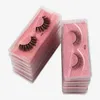 Maquillage cils cils cils cils vison 3D 10 styles pour les options carte de couleur boîte de base emballage naturel fait à la main épais long faux cils