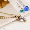 Mode or couleur chaîne collier cristal Zircon belle Animal hibou pendentifs colliers bijoux pour femmes cadeaux