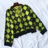 Vintage Argyle PinkCardigans Kobiety Plant Swetry Kawaii Mohair Zimowe Koreańskie ubrania 210521