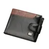 Wallets Baellerry Casual Men Wallet Short Purse With Leather Buckle Bag Horizontal Small Coin Pocket Card Carteras De Hombre