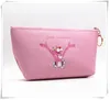 Multifuction Girls Pink flamingo Purse Cartoon Striated Girl's Hand Bag Cosmetic Bags Kids Easy Carry Coin Purses