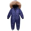 Olekid Boys Winter Snowsuitの防水現実の毛皮の厚い女の子ジャンプスーツ3-10歳の子供たち全体の子供たちのスキースーツ雪の摩耗211027