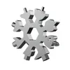 18 in 1 Multifunction Combination Hand Tools Snowflake Wrench Stainless Steel Screwdriver Bottle Opener Flat Head Cross Outdoor K9004583