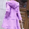 90 cm uzunluğunda artı boyut S - 8xl kapüşonlu doğal tavşan kürk kaplar dış giyim kadınları gerçek kürk ceketleri sonbahar kış wsr430 t191118