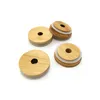 Tapas de albañil Tapas de tapas de bambú reutilizables con orificio de paja y sello de silicona para tarros de albañil Tapa de tarros de conservas para beber DHJ36