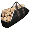 Handtas indoor open haard buiten buisvormige birch stand fornuis tool set mand, brandhout opbergtas tassen