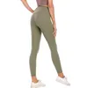 2021 Womens Stylist Lu High Yoga Byxor Leggings YogaWorld Women Workout Fitness Set Wear Elastic Lady Full Tights Solid