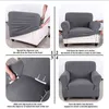 Dikke Jacquard Fauteuil Cover Elastische Bank voor Woonkamer Stretch Meubilair Slipcover 1 Seat Couch Case 211116