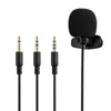 Noir 1.5 m Mini Lavalier Portable Microphone Condensateur Clip-on Revers Mic Filaire Microphones pour Téléphone Portable PC