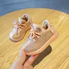 New Baby Rhinestone Sneakers Coconut Shoes Autumn 0-2 Years Boy Sports Shoes Girls Toddler Shoes Soft Bottom Children's Shoe 210326