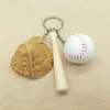 野球ボールソフトボールキーチェーンキーリング木製グローブバットバッグペンダントチャームチェーンバッグペンダントギフトDB781