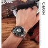 Sinobi High Quality 100% Stainless Steel Luxury Men's Watches Luminous Waterproof Males Quartz Wrist Sports Watch Reloj Hombre Q0524