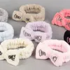 Hairbands Nova carta OMG Coral Fleece Headbands de arco macio para mulheres meninas bonitinho Bandas Headwear Cabeça Acessórios