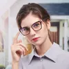 Sunglasses Fashion Square Reading Glasses Women Anti Blue Light High Quality Cat Eye Presbyopia Woman Big Oversize Clear Eyewear