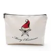 Christmas Cosmetic Bags Cotton Linen Women Coin Makeup Bag Xmas Gift Travel Storage Pouch 11 Styles LLD10323